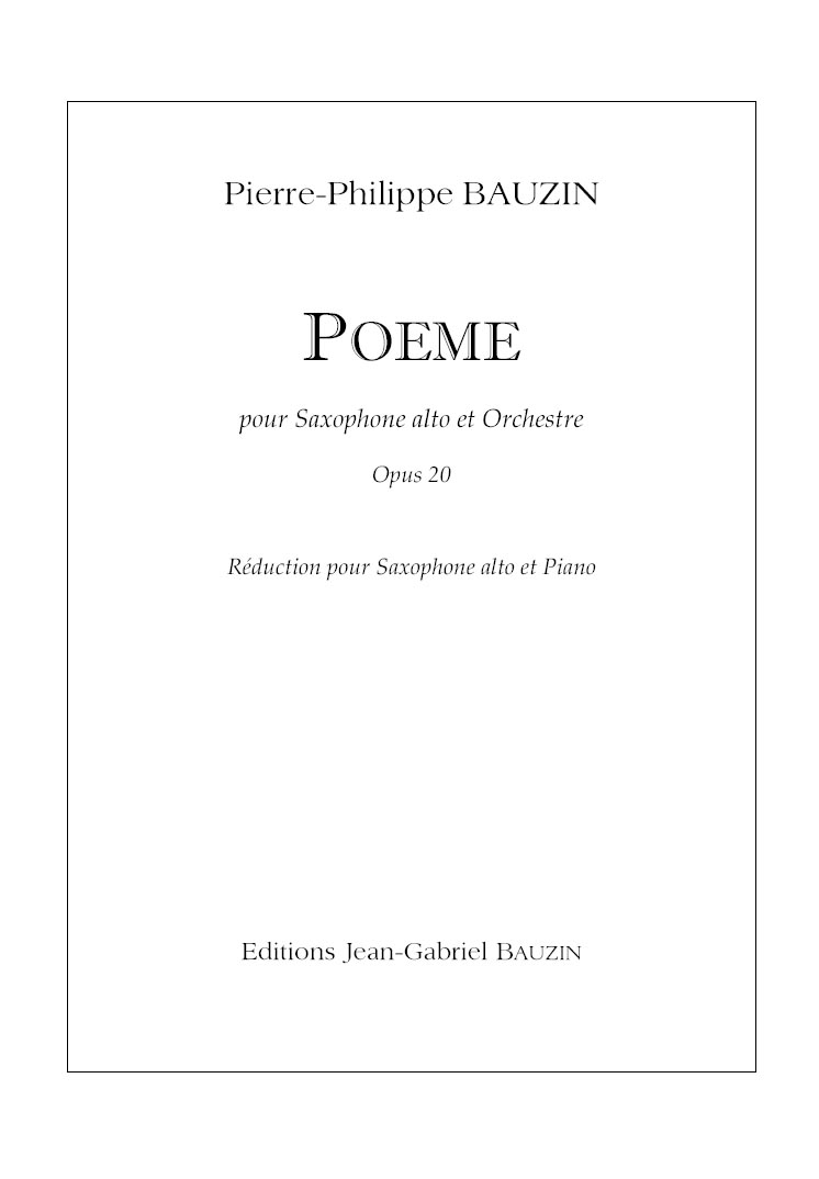 Poème pour saxophone alto avec piano