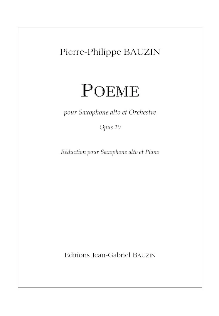 Poème pour saxophone alto et orchestre