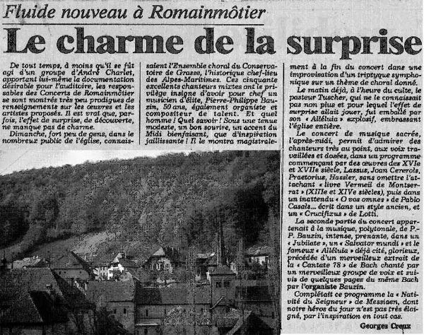Le charme de la surprise